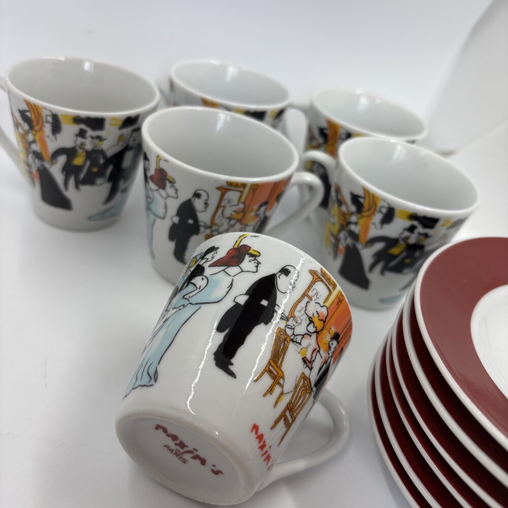 Service à café Maxim’s de Paris – Illustrations rétro