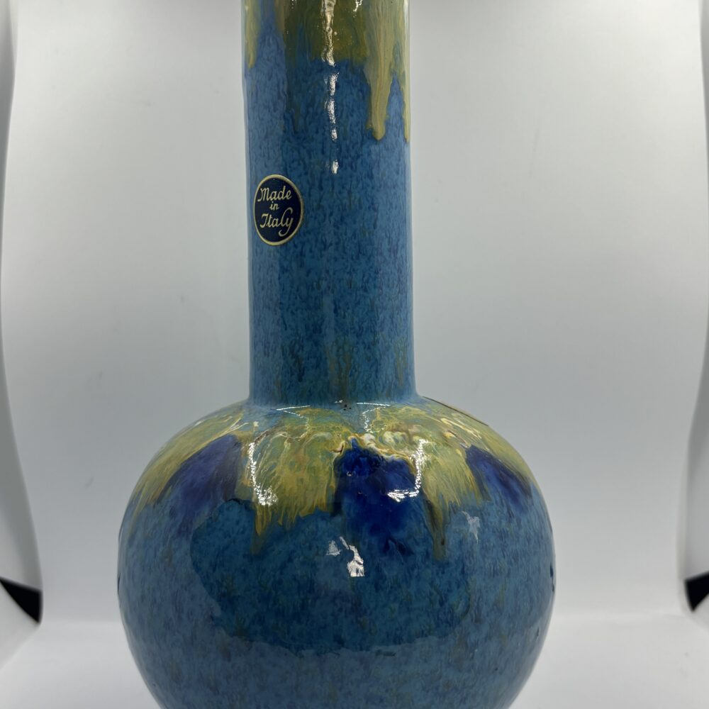 Vase vintage en céramique émaillée – Made in Italy.